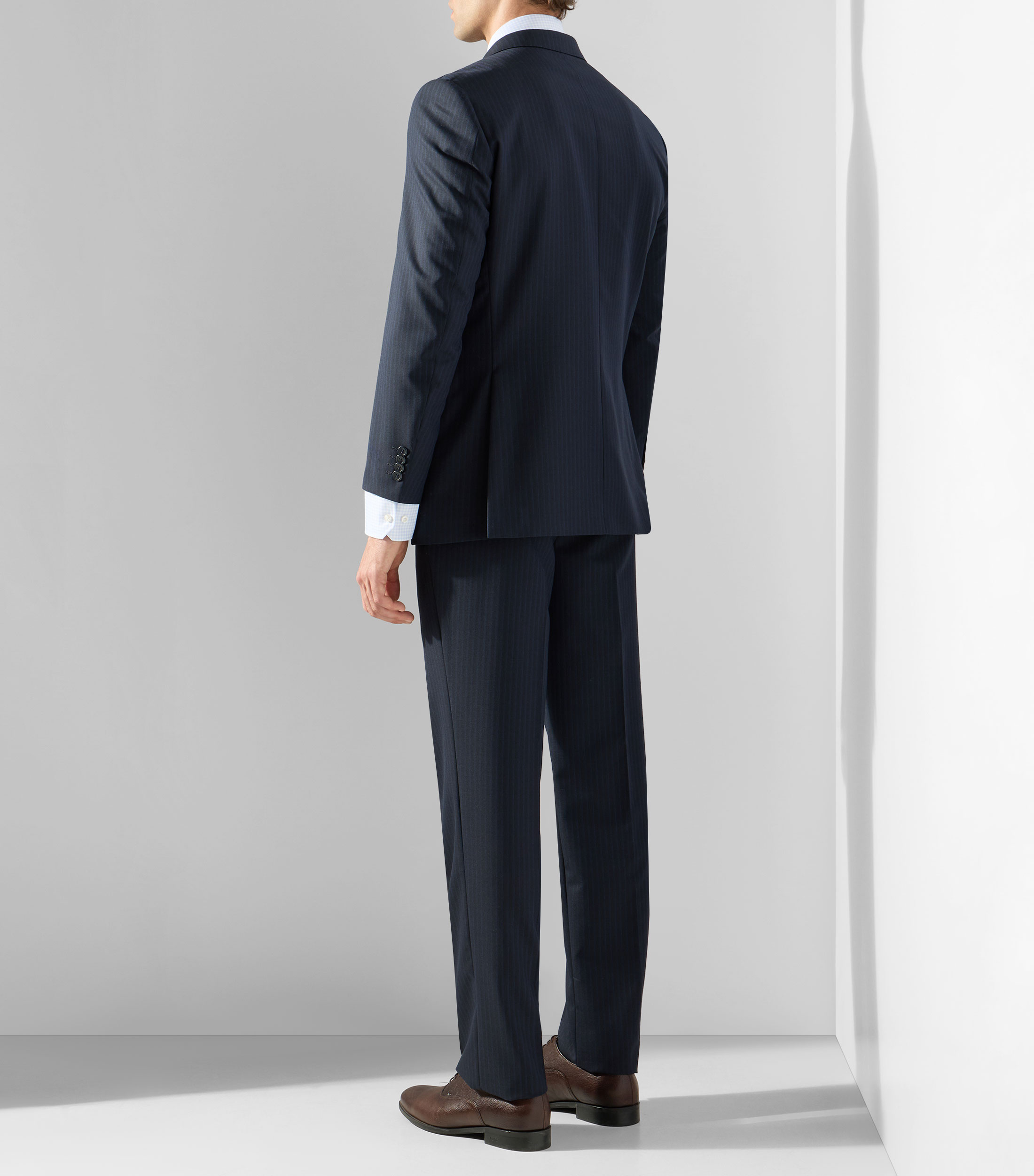 Traje de corte slim a rayas Hombre